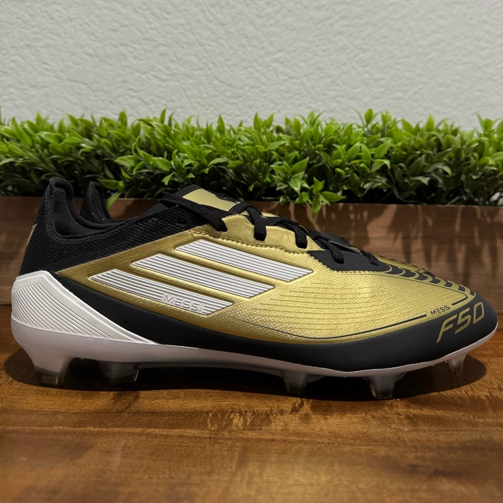Adidas F50 Pro FG Messi Soccer Cleats Black Gold JI2502 Men’s Size 11.5